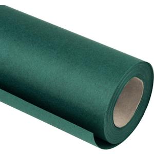 RUSPEPA 30"x 393"(32.8') Dark Green Kraft Wrapping Paper Large Jumbo Roll, Recyclable Green Art Gift Wrap Paper for Christmas Gift Wrapping, Table Covering, Art & Craft Supplies, Bouquet Flower, 80GSM