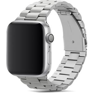Tasikar Band Compatible with Apple Watch Band 49mm 46mm 45mm 44mm 42mm Premium Stainless Steel Metal Replacement Strap Compatible with Apple Watch Ultra 3 2 1 Series 11 10 9 8 7 6 5 4 3 2 1 SE, Silver