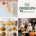 YJL Cheesecloth for Straining, 54 Sq Feet, 100% Organic Cotton Unbleached Cheese cloth, Ultra Fine Reusable Cheese cloths | 6 Yards Straining Cloth for Cooking | Straining | Canning | Steaming