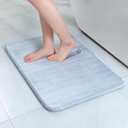 SWEMSTAR Bathroom Rugs Thick Memory Foam Bath Mat - Non-Slip, Quick Dry, Absorbent Washable Floor Microfiber Mat for Shower, Tub, Home Decor Accessories - 17"x24" (1 Light Grey)