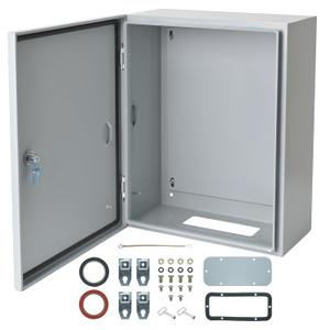 Generic Waterproof Electrical Enclosure 16 x 12 x 8'', Outdoor Electrical Box Weatherproof, Electrical Junction Box with Reinforced Lock, Gray, JYX403020 (Grey)