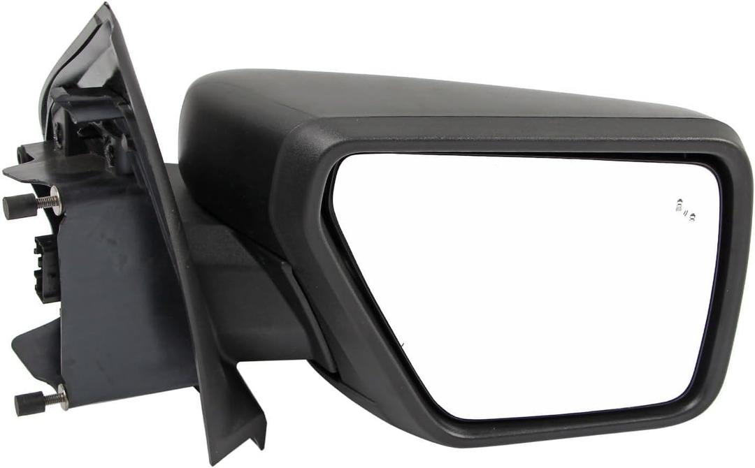 13 Pins Right Passenger Side Door Mirror Assembly Replacement for Ford F150 2021-2024 with Textured Back Cover Manual Folding w/Turn Signal Light Heated and Blind Spot Glass Replaces ML3Z17682SA