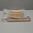 Hsei 2 Pcs Acacia Wood Cutting Board with Handle Wooden Charcuterie Board Large Paddle Carving Chopping Set Butter Serving Tray for Cheese Meat Fruit Bread (Classic Handle,16x12,19x4.7 Inch)