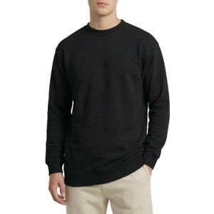 Zylioo Men Tall Sweatshirt Crewneck Pullover Long Fit Soft Casual Sweatshirt Top for Tall Men Daily Wear (Black, XXL)