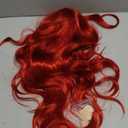 Long Curly Wavy Red Wigs for Women Side Part Natural Looking Cosplay Synthetic Fiber Wig Heat Resistant Replacement Hair