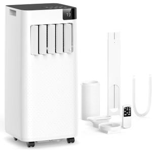 ZAFRO 10,000 BTU Portable Air Conditioners, 4 Modes Portable AC Unit with Fast Cooling/Energy Efficient/Remote/24Hrs Timer for Bedroom/Dorms/Indoor Rooms, White