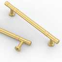Asidrama 10 Pack 5 Inch(128mm) Gold Kitchen Cabinet Handles, Cabinet Pulls Kitchen Cabinet Hardware for Cupboard Drawer Pulls