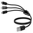 BoxWave Cable Compatible with VTech KidiBuzz G2 - MultiCharge MicroUSB Cable, Multiple Charging Cable Micro USB Cable - Black