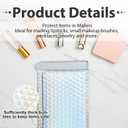 Henoyso 100 Pcs Bubble Mailer 4 Sizes Self Adhesive Waterproof Padded Envelopes Cushioning Seal Bubble Shipping Envelopes for Mailing Packaging Small Business Packing Supplies (Laser)