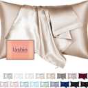 Mulberry Silk Pillow Cases Queen Size with Hidden Zipper, Ultra Smooth and Soft Breathable Cooling Silk Satin Pillowcase for Hair and Skin, Gifts for Women Men (Champagne, 20x30 Inches, 1 Pack)