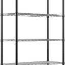 REGILLER 6-Wire Shelving Metal Storage Rack Adjustable Shelves,Standing Storage Shelf Units for Laundry Bathroom Kitchen Pantry Closet(Black,14.1" D x 30" W x 80" H)
