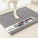 Muddy Mat | Super Absorbent Door Mat Indoor, Microfiber Quick Dry Chenille Entryway Rug, Non-Slip Front Door Mat, Indoor Mats for Entryway, Machine Washable Pet Rug, White 24"x36"