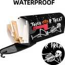 Halloween Skull Mailbox Cover 21x18 Inch, Trick Or Treat Post Letter Box Covers, Halloween Spooky Magnetic Waterproof Mail Wraps for Outdoor Yard Garden Standard Mailbox Decor
