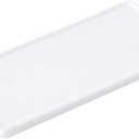 Bathroom Sink Organizer - Ceramic Kitchen Tray, Small Rectangle Candle & Jewelry Tray - White