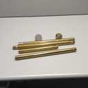 Gold Shower Curtain Rod 34-66 Inches(2.8-5.5ft) Never Rust Adjustable Shower Rod Spring Tension Non Slip No Drilling Shower Rods for Bathroom Garland Window