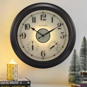 18 Inch Large Illuminated Outdoor Clocks Waterproof