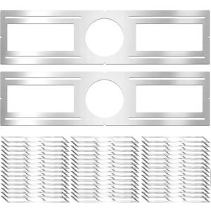 New Construction Mounting Plate, 4 Inch, LED Recessed Lighting Housing Kits, Flat Steel Rough in Bracket Fixture for LED Light Bar, 12PC Shallow Recessed Lighting Housing Plate