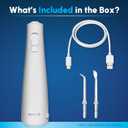 Waterpik Cordless Pulse 3100 Rechargeable Portable Water Flosser for Teeth, Gums, Braces Care and Travel with 2 Flossing Tips, Waterproof for Shower Use, ADA Accepted, WF-20 White