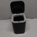 0.5 Gallon Tiny Countertop Trash Can, Mini Desktop Garbage Can with Push-Button, Black