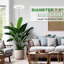 LORDEM Grow Light for Indoor Plants, 7.9" Full Spectrum LED Plant Grow Light, Height Adjustable Growing Lamp with Auto Timer 4H/8H/12H, 6 Dimmable Levels, Ideal for Indoor Large Tall Plants Growth