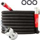 Pocket Hose 100 FT Silver Bullet 2.0 Expandable Garden Hose w/Turbo Shot Nozzle, AS SEEN ON TV, Lead-Free, Solid Aluminum Connectors, Easy On/Off Valve, Kink-Free, Leak-Proof