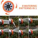 Garden Hose Nozzle,8 Patterns Hose Sprayer High Pressure,Heavy Duty Dog Wash,Metal Water Hose Nozzle with Soap Dispenser,Car Wash Foam Gun