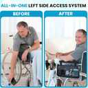 Wheelchair Accessories, Wheelchair Cup Holder with Wheelchair Side Bag, 360 Rotatable & Strong Clip Cup Holder for Wheelchair, Mobility Scooter, Walker Accessories for Seniors, Adults