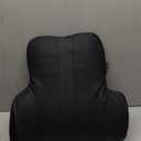 Coverado Lumbar Support Pillow for Car, Ergonomic Memory Foam Back Pillow for Office Chair, New Back Cushion for Pain Relief, PU Leather Car Lumbar Support for Driving Seat - BK (Black)