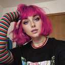 FAELBATY Short Curly Wavy Hot Pink Wigs with Air Bangs Shoulder Length Wig for Women Synthetic Halloween Cosplay Costume for Girl (12" Hot Pink)
