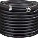DEWENWILS Garden Hose 100 ft x 5/8", Water Hose with Swivel Handle, Heavy Duty, Lightweight, Flexible Hose for Plants, Car, Yard, 3/4 Inch Solid Fittings, Drinking Water Safe (Black)