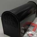 RAINHOL Black Metal Mailboxes for Outside Post Mount, Standard Mail Box, Galvanized Steel Heavy Duty Mailbox, Medium Capacity, 19 x 8.7 x 6.7 inches