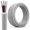FairySandy 50Ft 1-1-1-3 SER Aluminum Service Entrance Cable - UL Listed 600V 100 Amp - XHHW-2 Insulation Gray PVC Jacket - Above Ground Service Entrance Wire for Main Panel to Sub Panel Feeder