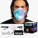 Face Mask Light Up Multi Color LED USB Rechargeable Glowing Luminous Dust Cover for Party Festival Dancing Rave Masquerade Christmas Costumes