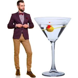 Leinuosen 5ft Martini Glass Stand up Cardboard Cutout Life Size Martini Cocktail Theme Party Decoration Backdrop Photo Prop Booth Stand-up for A Tini Bit Older Birthday Bachelorette Wedding Decor