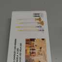 yunsheng Battery Operated LED Window Candles with Remote Timer, 8 Inches Ivory Flameless Taper Flickering Candles, Removable Black Candlesticks and Suction Cups, Holiday, Home Decor, 6 Pack