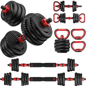 Adjustable Dumbbells, 10/25/35/55/70/90lbs Free Weight Set with Connector, 4 in1 Dumbbells Set Used as Barbell, Kettlebells, Push up Stand, Fitness Exercises for Home Gym Suitable Men/Women (45LBS(22.5LBS PAIR))
