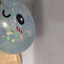 1PCS Glitter Squishy Toys, Dumpling Stress Balls for Kids and Adults 3.94" Sensory Squishy Sugar Ball, Dumpling Squeeze Toys, Kawaii Stress Toy for Autism, Unique Adorable Stress Relief Gifts (Blue)