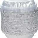 40pack 9" Round Aluminum Foil Pans with Clear Lids | Disposable Containers with Straight Walls for Storing, Baking,Heavy duty, Standard Size, Silver