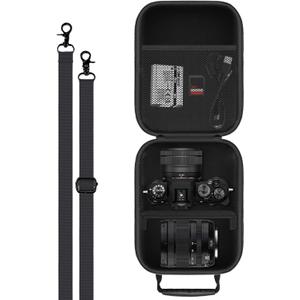 Hard Case for Fujifilm X-T30 III/X-T5 / X-T50 / X-E5 / X-T30 / X-T20 Mirrorless Cameras - Heavy-Duty Shockproof Protective Case with Adjustable Shoulder Straps & Customizable Dividers, Black