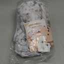 UMINEUX Round Fitted Vinyl Tablecloth with Elastic Edged & Flannel Backing, Waterproof Wipeable Round Table Cover for Indoor Outdoor Patio Use - Fits Tables up to 45" - 56" Diameter(White Marble)