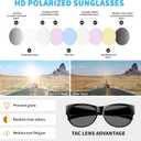 URUMQI Polarized Sunglasses Fit Over Glasses for Women, Trendy Cat Eye Sunglasses UV400 Protection Lens Flexible TR90 Frame