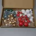 48 Pcs Balls Cake Topper Decorations Balloon Cupcake Toppers Foam Cake Topper Balls Cake Balls Decorations for Birthday Party Wedding Anniversary Cake Decorating (Black, Silver, White, Gold)