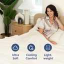 Twin Size Flat Sheet - Hotel Quality Top Flat Bed Sheet Only - Ultra-Soft, Breathable & Cooling - Fade & Wrinkle Free - Easy-Care, Stain & Shrink Resistant Bedding - Easy-Fit & Oeko-Tex - Off White