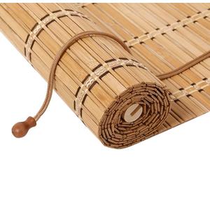 BAYUE Bamboo Blinds, Roll Up Window Shades with Light Filtering for Home, 48"L x 28"W, Carbonized Color