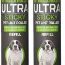 Evercare 10 Mega All-Purpose Pet Hair Lint Roller Refills, 2 Pack, 50 Sheets Each Sticky Roller for Pet Hair, Cat & Dog Hair Remover, Lint Remover, Pet Hair Remover for Furniture, Clothing & Cars