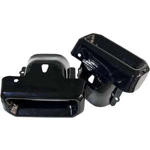 Pair Exhaust Tips Bezels Compatible with Chevy Silverado 1500 2019-2023, GMC Sierra 1500 2019-2024 Gloss Black