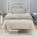 Elephance Twin Size Metal Bed Frame with Vintage Headboard Platform Bed