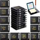 Tenceur 10 Pcs Employee Teacher Appreciation Gifts Bulk, Inspirational Thank You Sticky Note Holder, PU Leather Memo Box with Calendar for Staff Nurse Coworkers Office Team Gifts