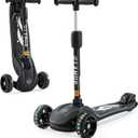 Kick Scooter Adjustable Height Adjustable HandlebarKids Scooter 3 Wheel with LED LightsSuitable Kids Ages 2Ages 6Ages 8Extra Wide Deck for Boys and Girls