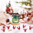 2 x 50 Pcs Mini Cardinal Figurines Miniature Resin Bird Tiny Animals to Hide Small Plastic Red Christmas Ornaments Crafts for Home Garden Decor Cute Cardinal Gifts for Women